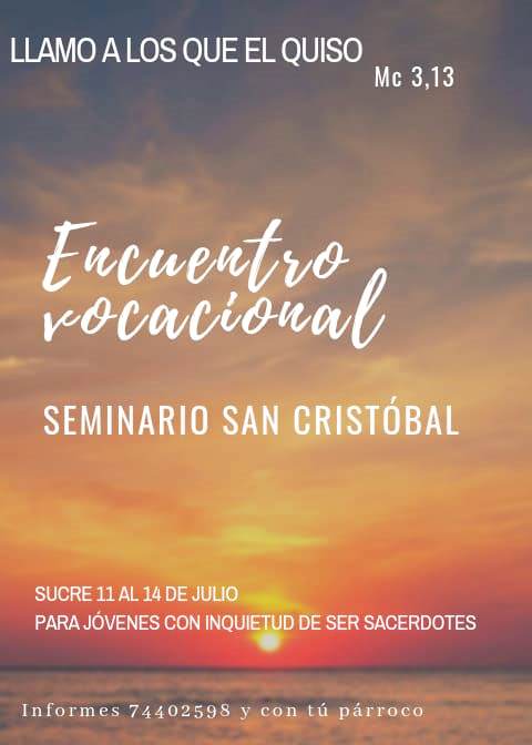 Afiche Encuentro Vocacional Seminario Julio 2019