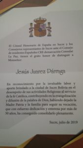 Distinción Mons. Juárez