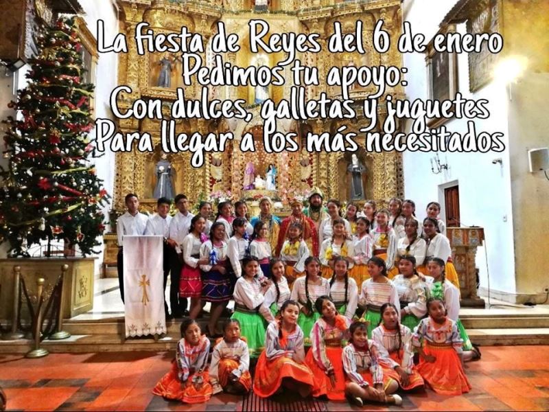 Grupo participantes de Parroquia San Francisco en procesión de Reyes