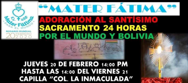 Adoración Santísimo Sacramento 24 horas por el mundo y Bolivia-1