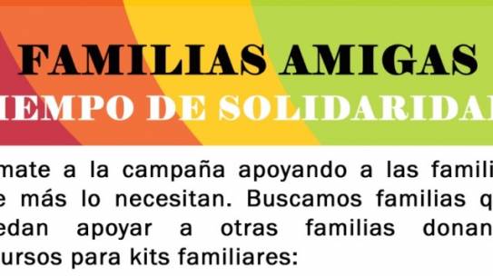 Campaña “Familias Amigas” en Tiempo de Solidaridad
