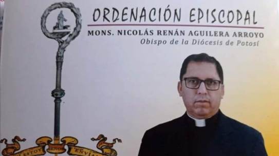 El sacerdote RENÁN AGUILERA ARROYO será consagrado como nuevo Obispo de Potosí